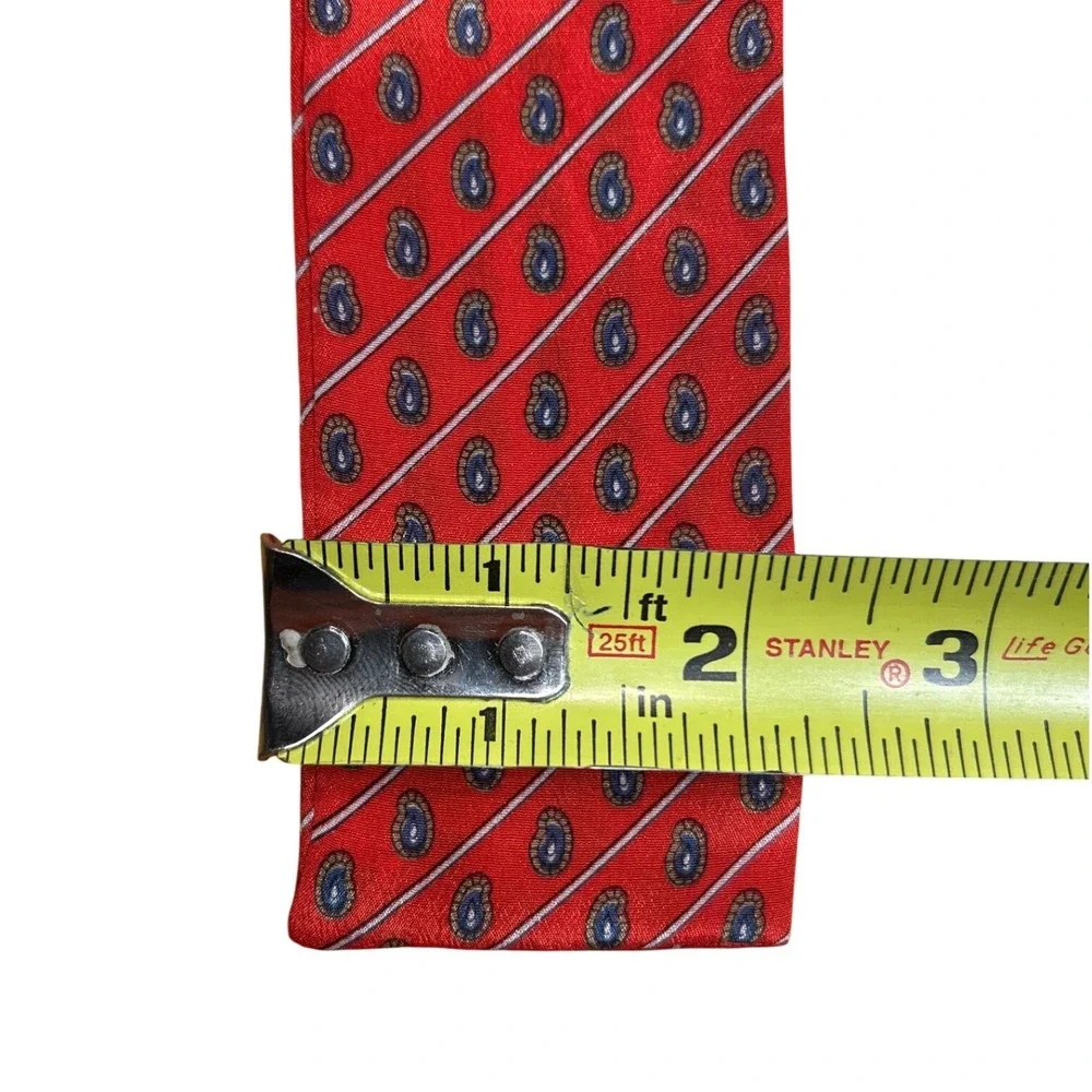 VTG Specialty House‎ 100% Silk Necktie Accessory Red Paisley 2.25